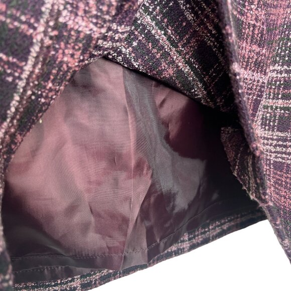 Caslon Purple Black Plaid Straight Skirt Women’s 10 Work Preppy - Picture 6 of 6